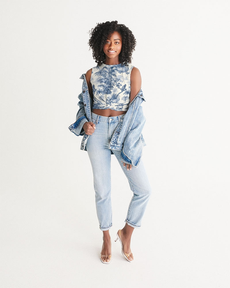 Shoulder Women's All-Over Print Twist-Front Tank