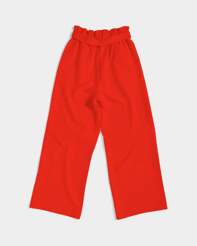 Throw The Tomato Women's All-Over Print High-Rise Wide Leg Pants