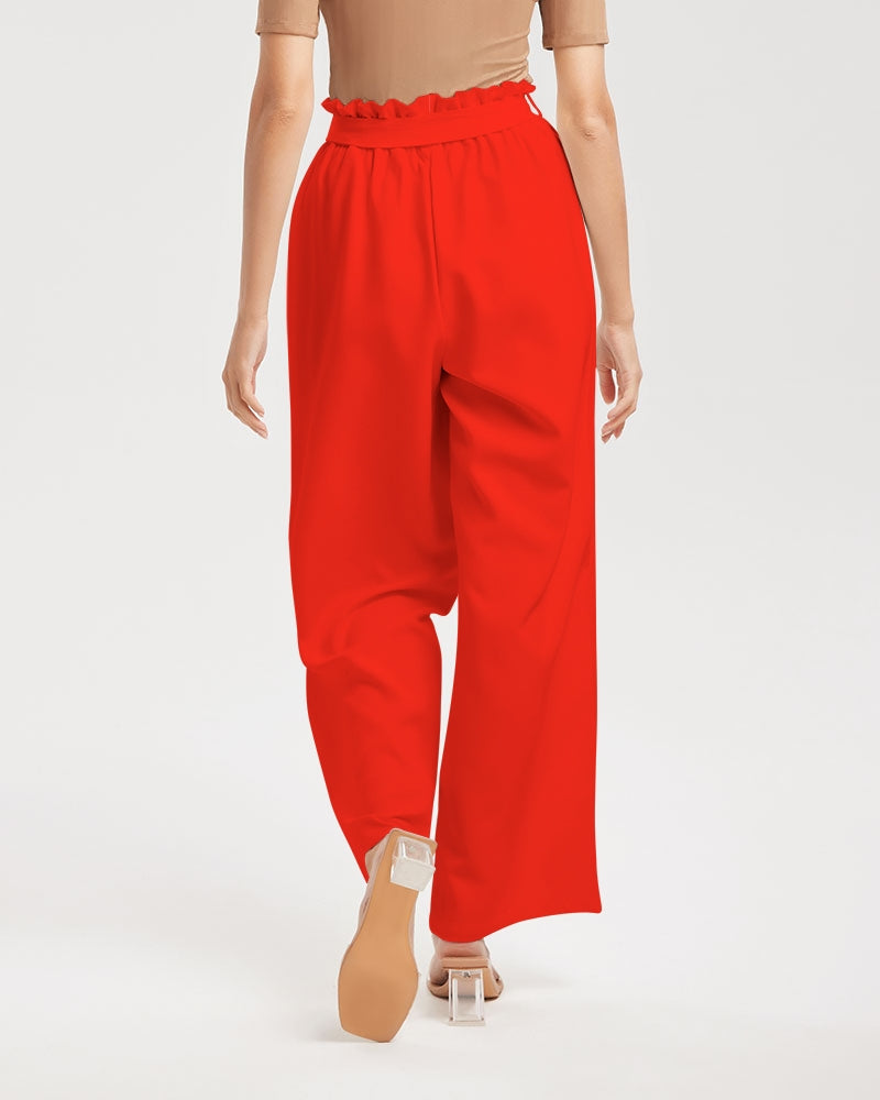 Throw The Tomato Women's All-Over Print High-Rise Wide Leg Pants