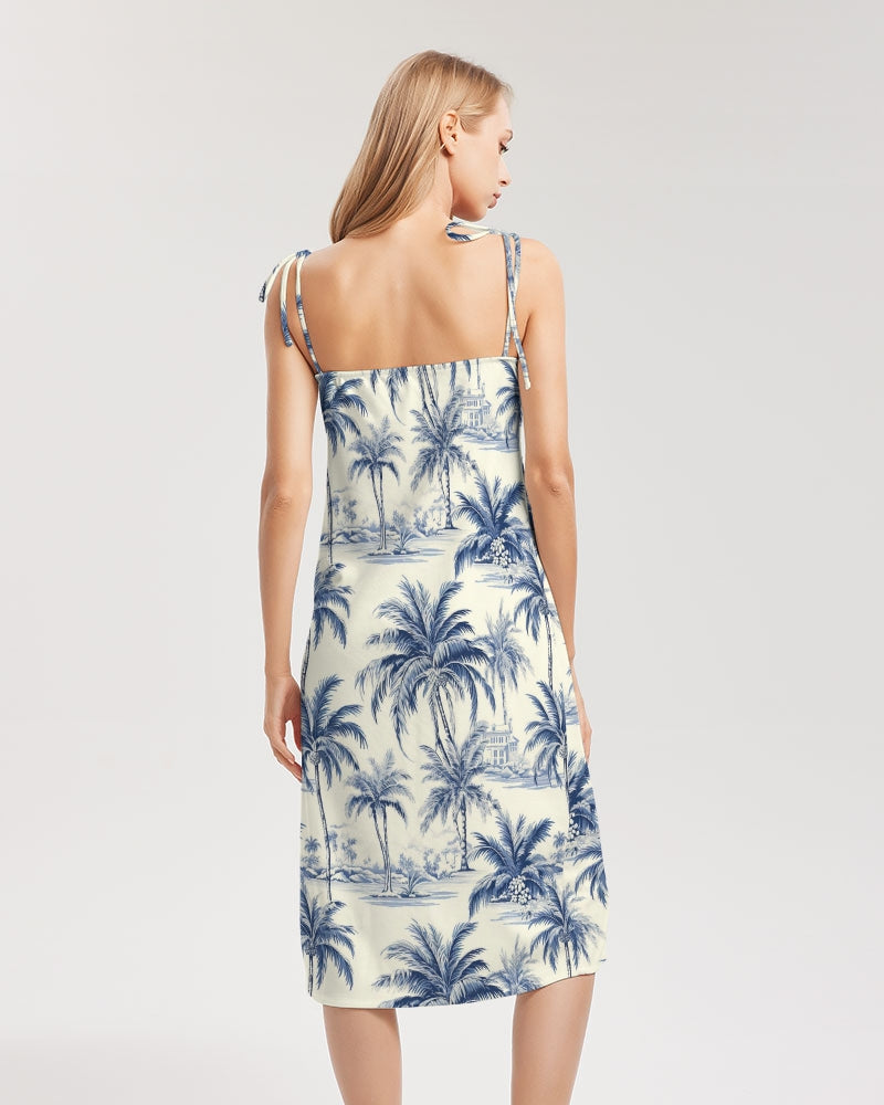 Uptop Women's All-Over Print Tie Strap Split Dress