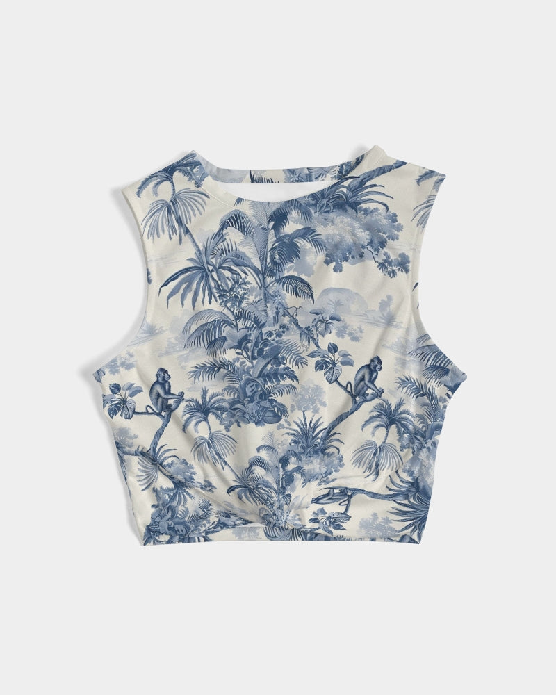Shoulder Women's  All-Over Print Twist-Front Tank