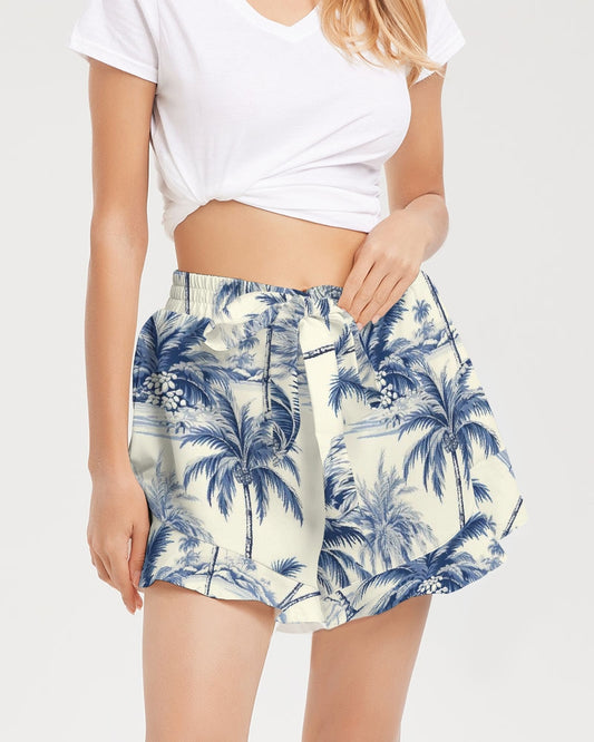Uptop Women's All-Over Print Ruffle Shorts
