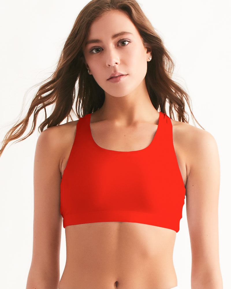 Throw The Tomato Women's All-Over Print Seamless Sports Bra