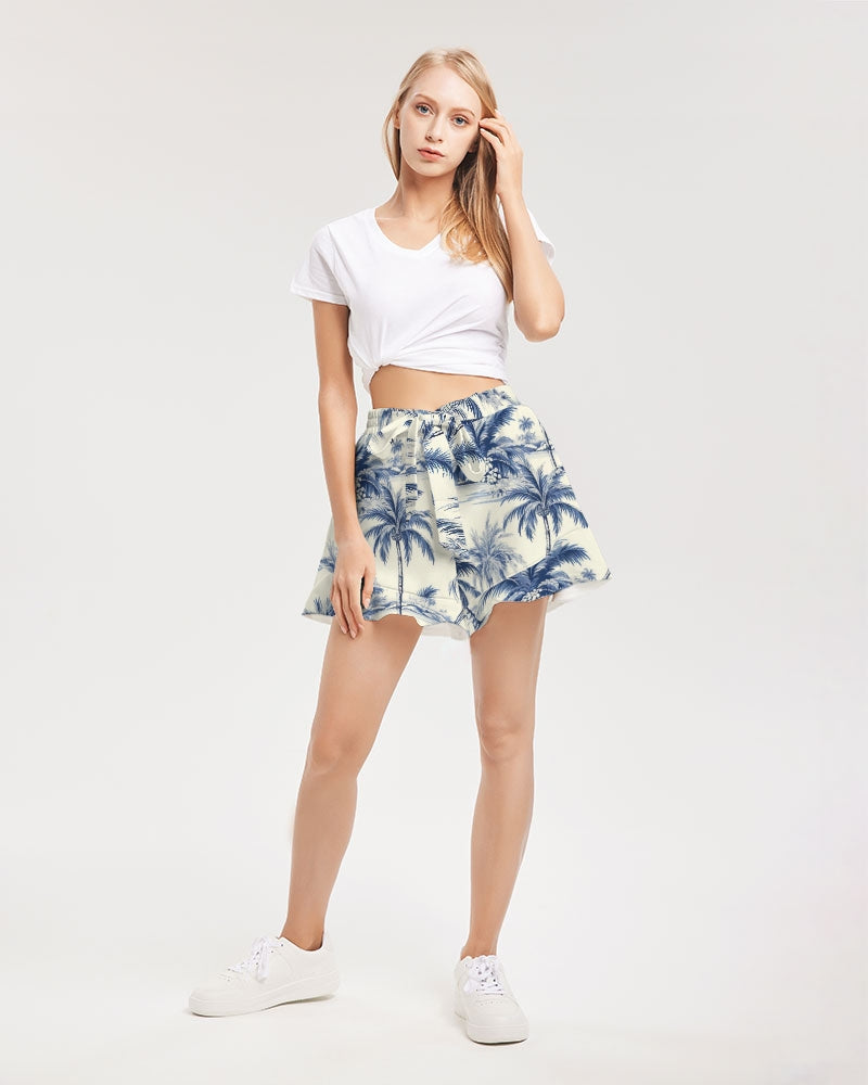 Uptop Women's All-Over Print Ruffle Shorts