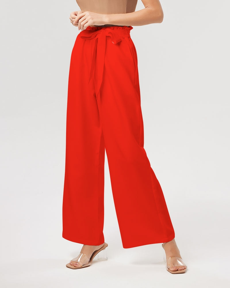 Throw The Tomato Women's All-Over Print High-Rise Wide Leg Pants