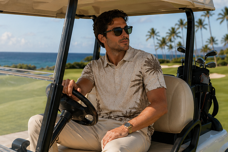 Cocoa Palms Slim Fit Short Sleeve Polo