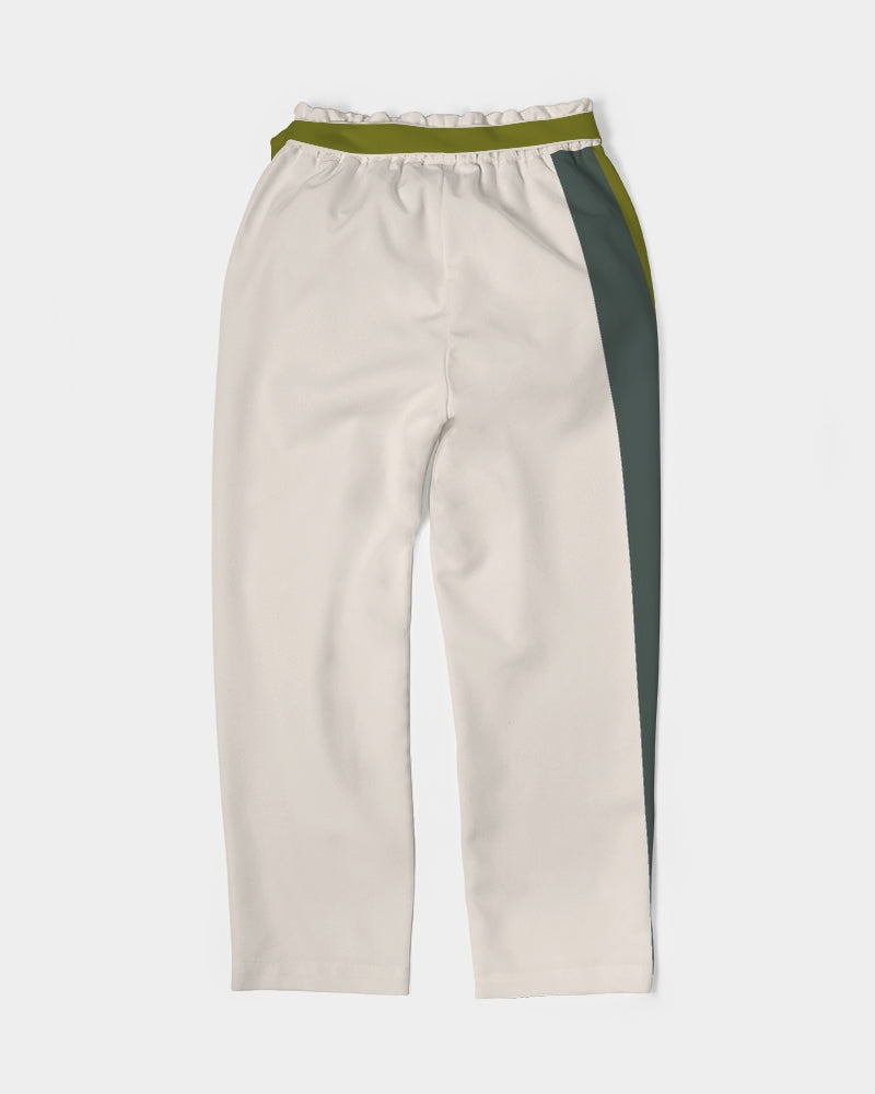 LTW_Stripe_2 Women's All-Over Print Belted Tapered Pants