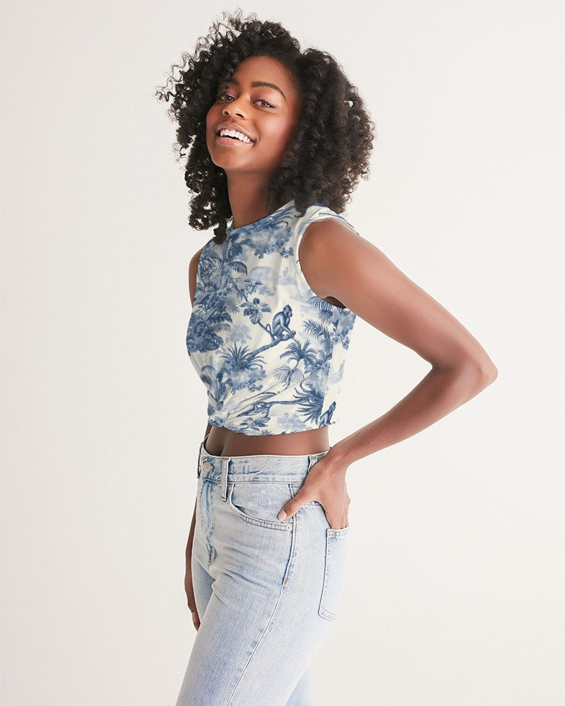 Shoulder Women's  All-Over Print Twist-Front Tank